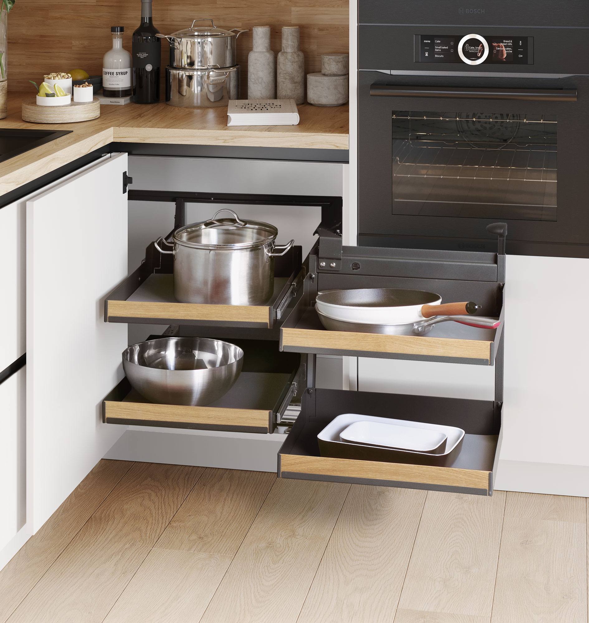 Consigue una cocina ordenada con estas prácticas soluciones de almacenaje